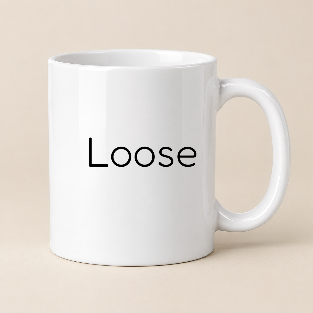 Loose Mug in white
