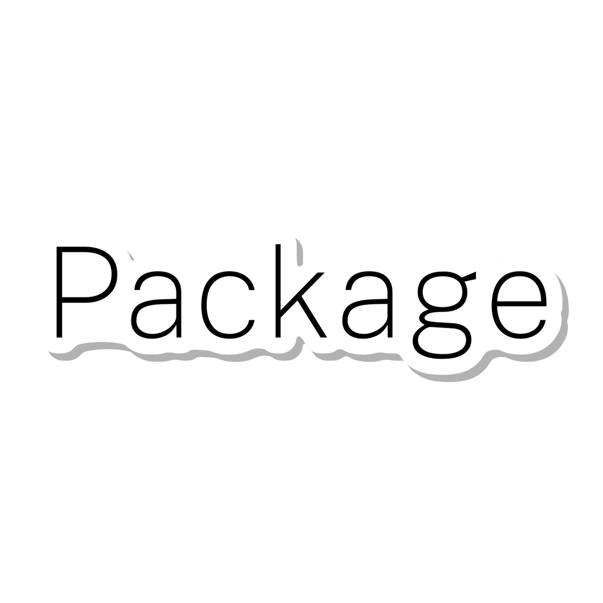Package die-cut sticker