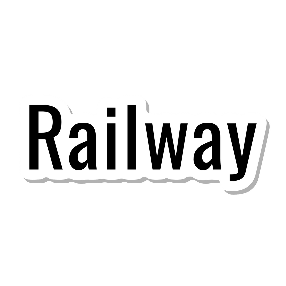 Railway die-cut sticker