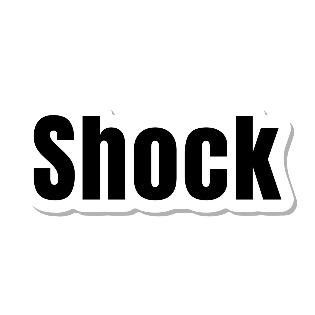 Shock die-cut sticker