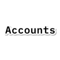 Accounts die-cut sticker