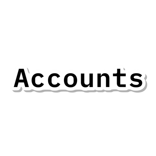 Accounts die-cut sticker