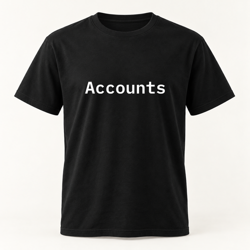 Accounts T-Shirt in black