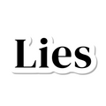 Lies die-cut sticker
