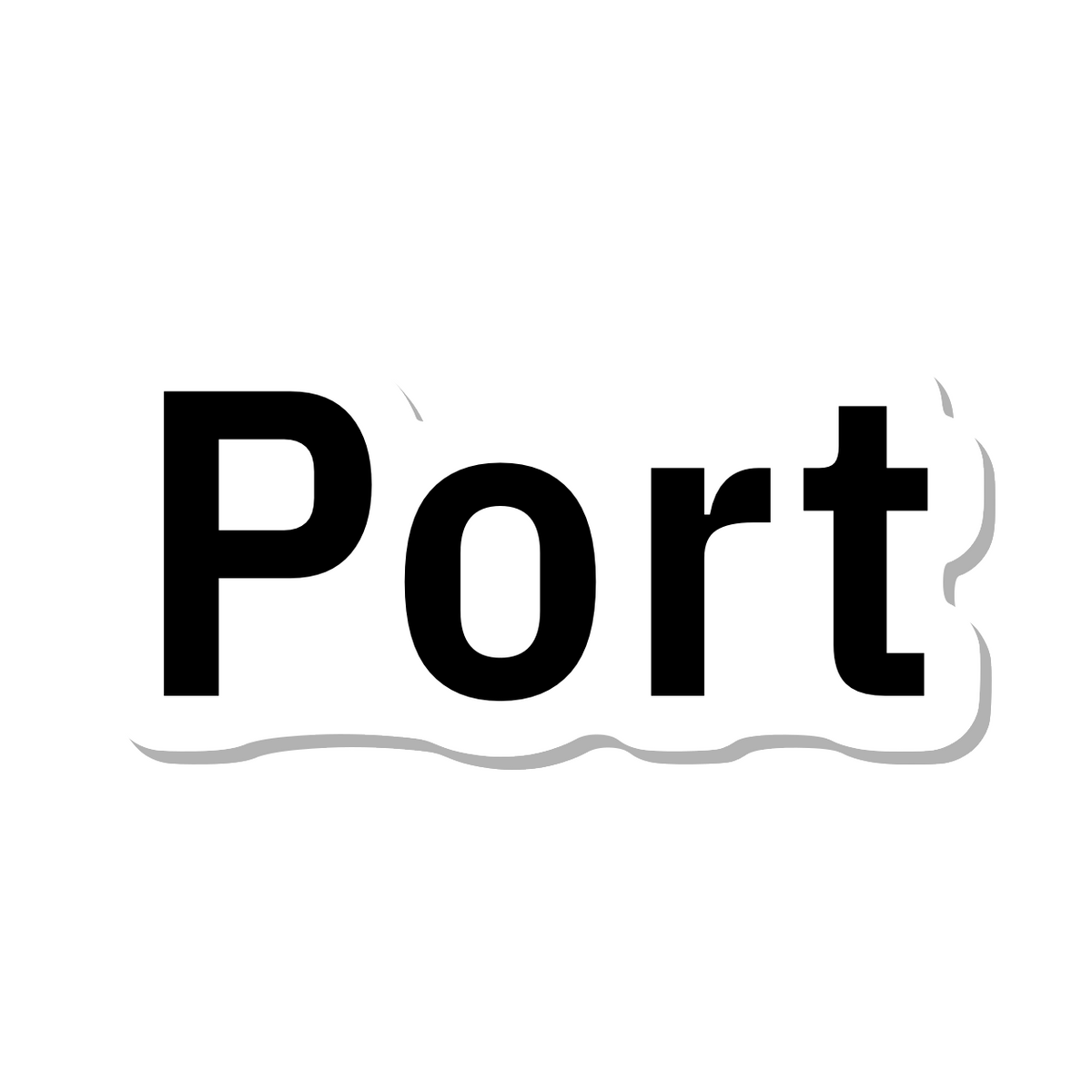 Port die-cut sticker