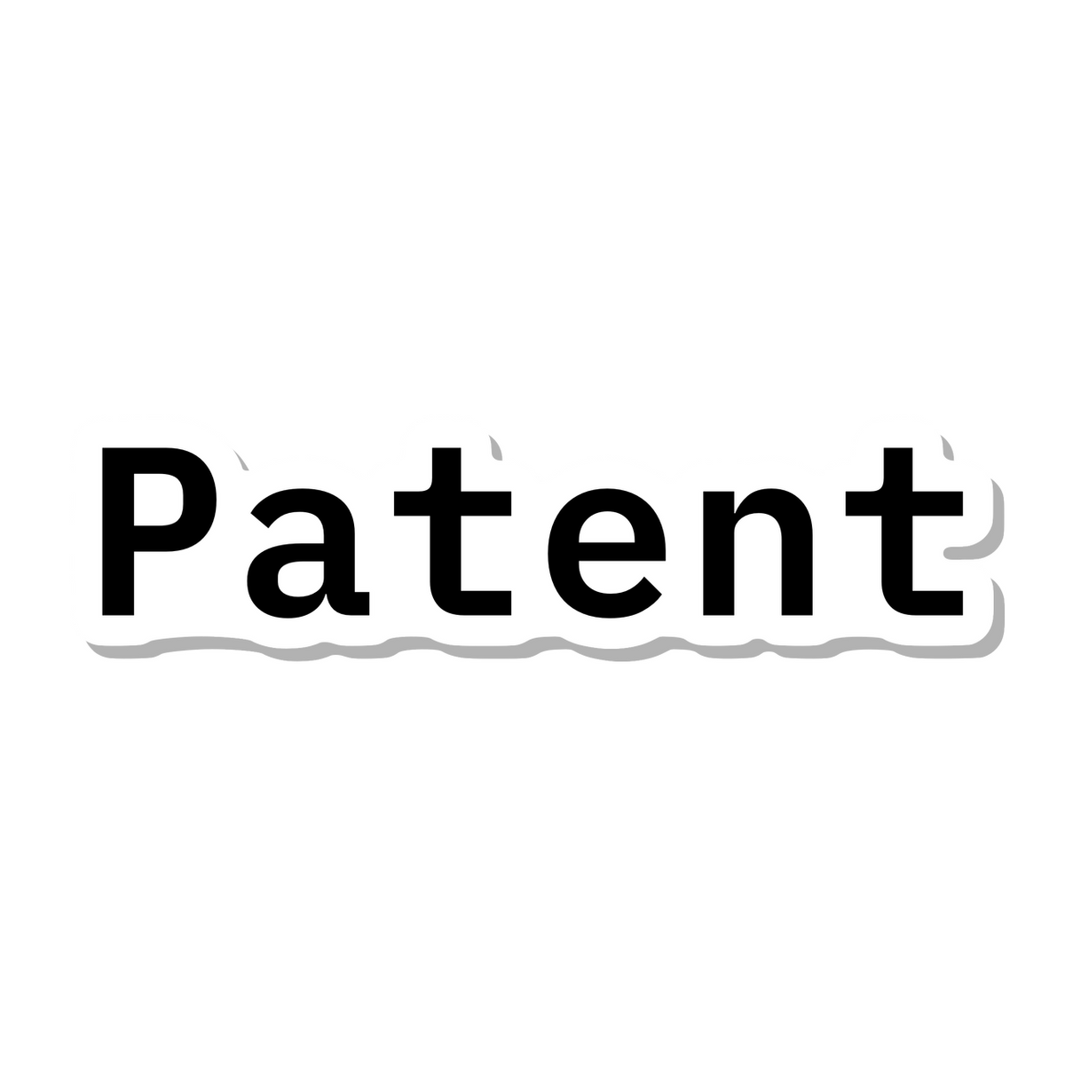 Patent die-cut sticker