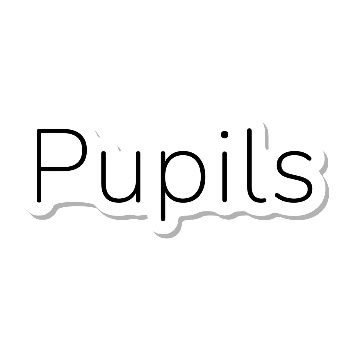 Pupils die-cut sticker