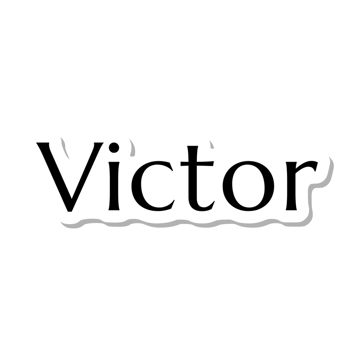 Victor die-cut sticker