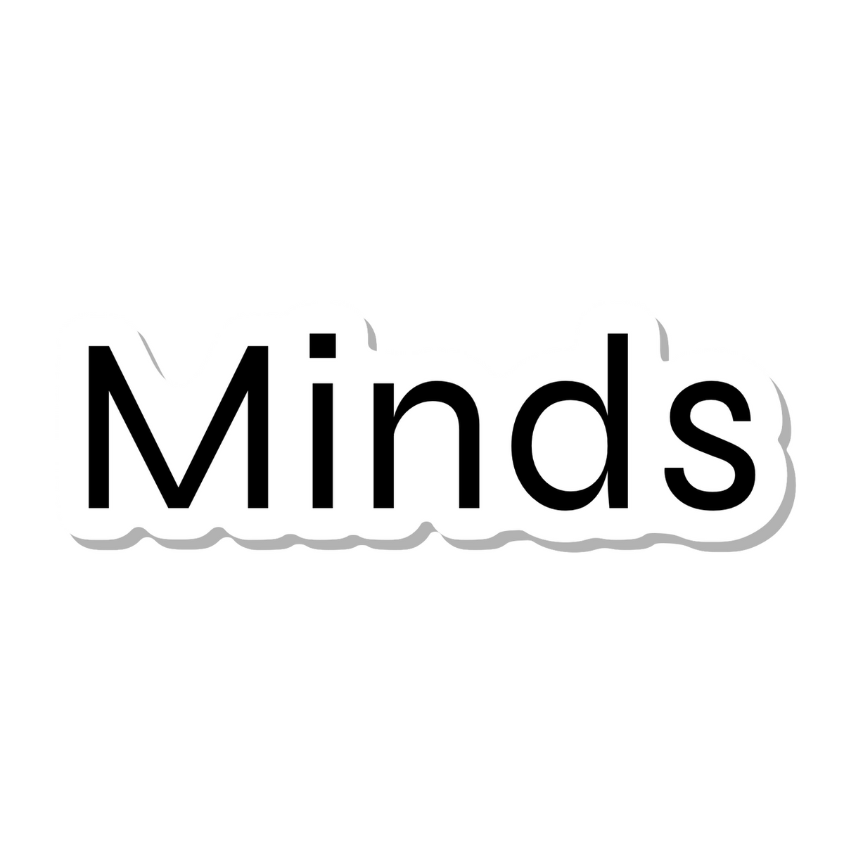 Minds die-cut sticker