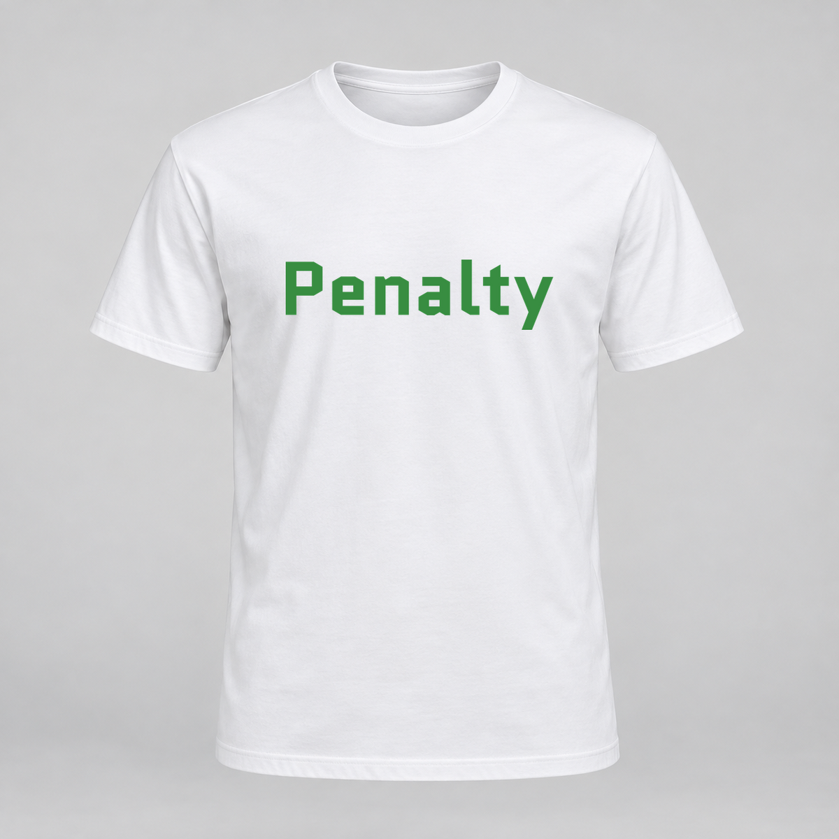 Penalty T-Shirt in white with green text