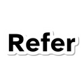 Refer die-cut sticker