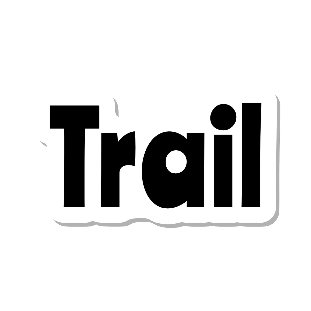 Trail die-cut sticker