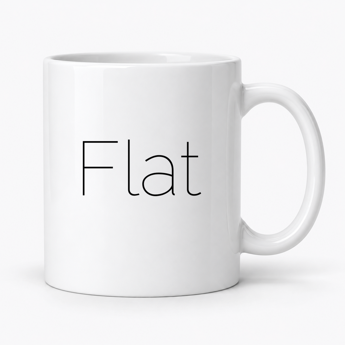 Flat Mug in white