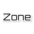 Zone die-cut sticker