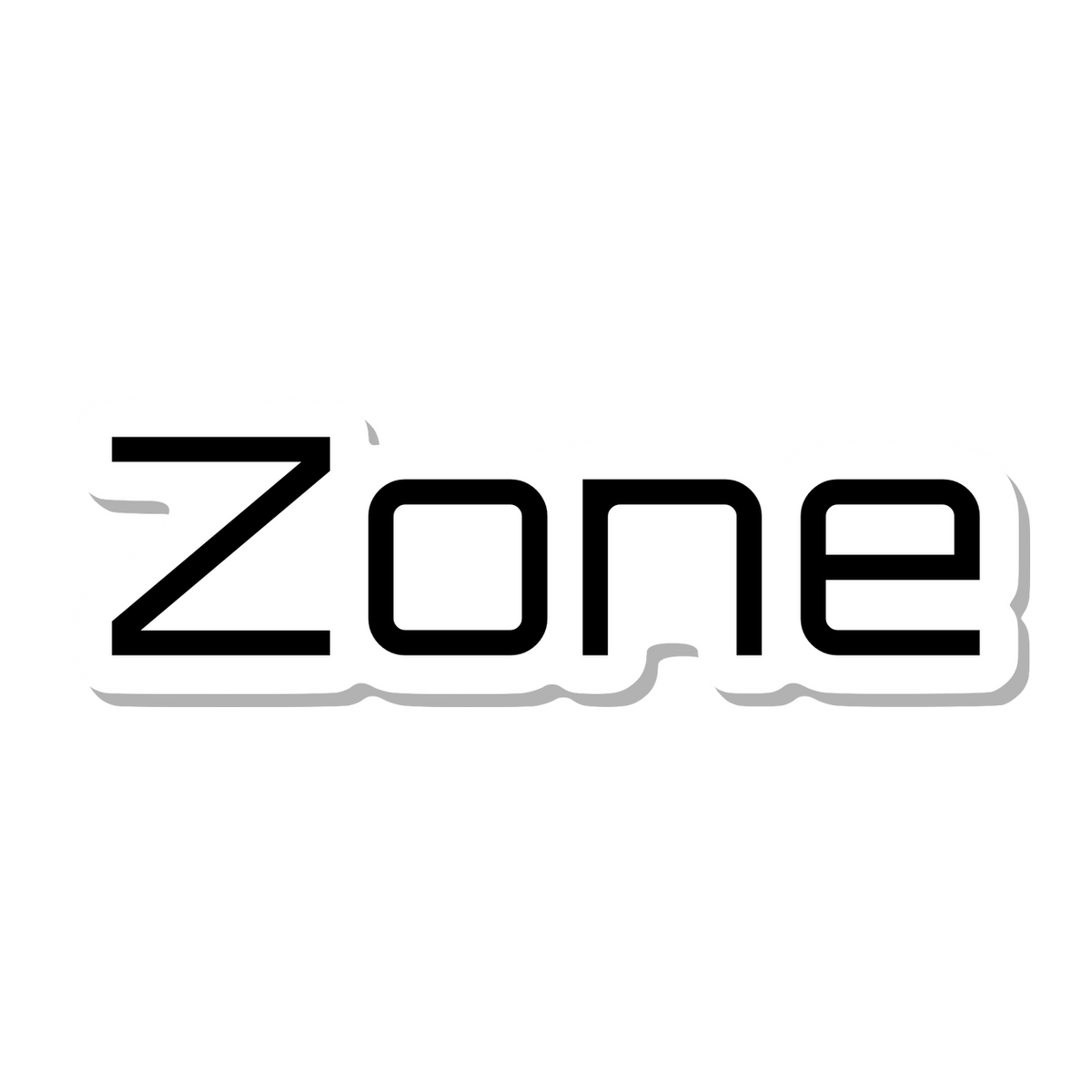 Zone die-cut sticker