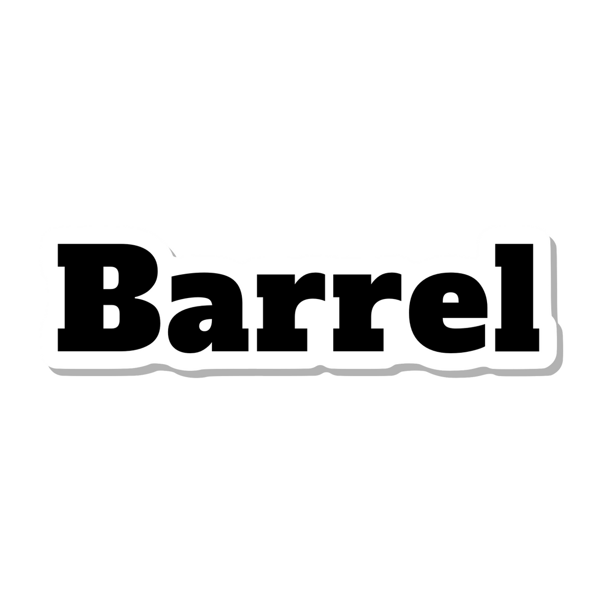 Barrel die-cut sticker