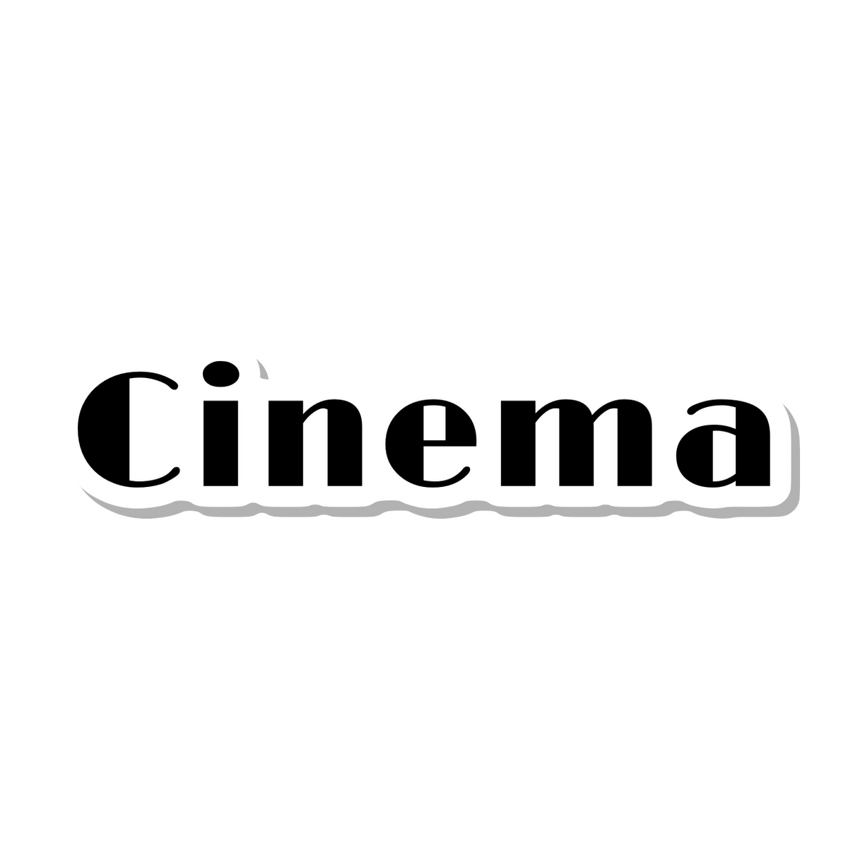 Cinema die-cut sticker