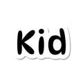 Kid die-cut sticker