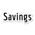 Savings die-cut sticker