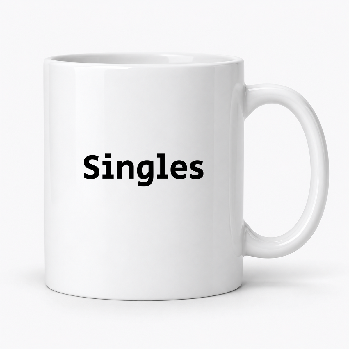 Singles Mug in white