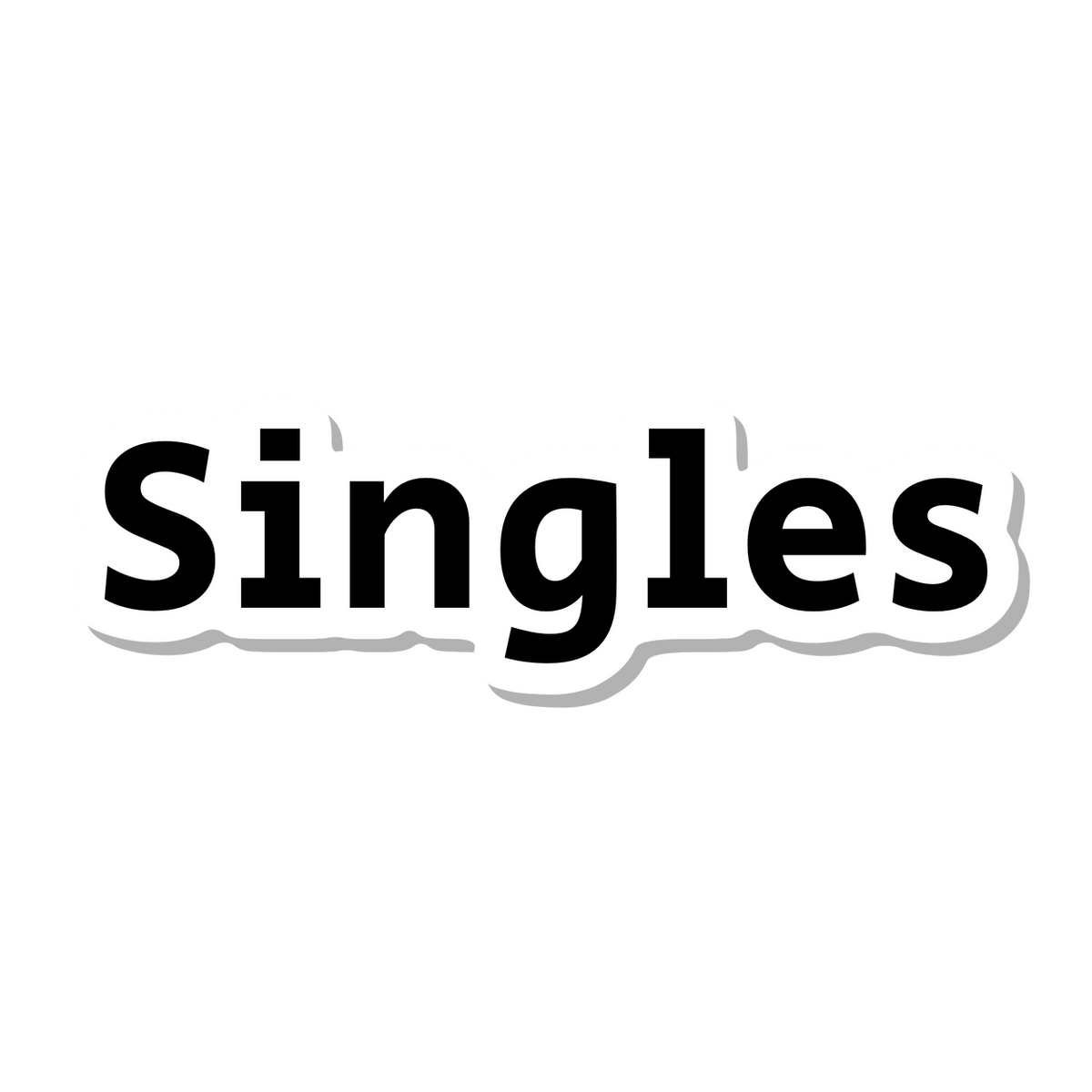 Singles die-cut sticker