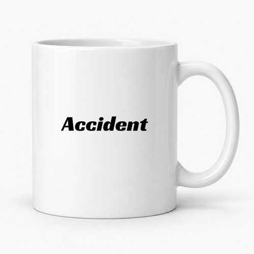 Accident Mug in white