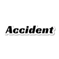 Accident die-cut sticker