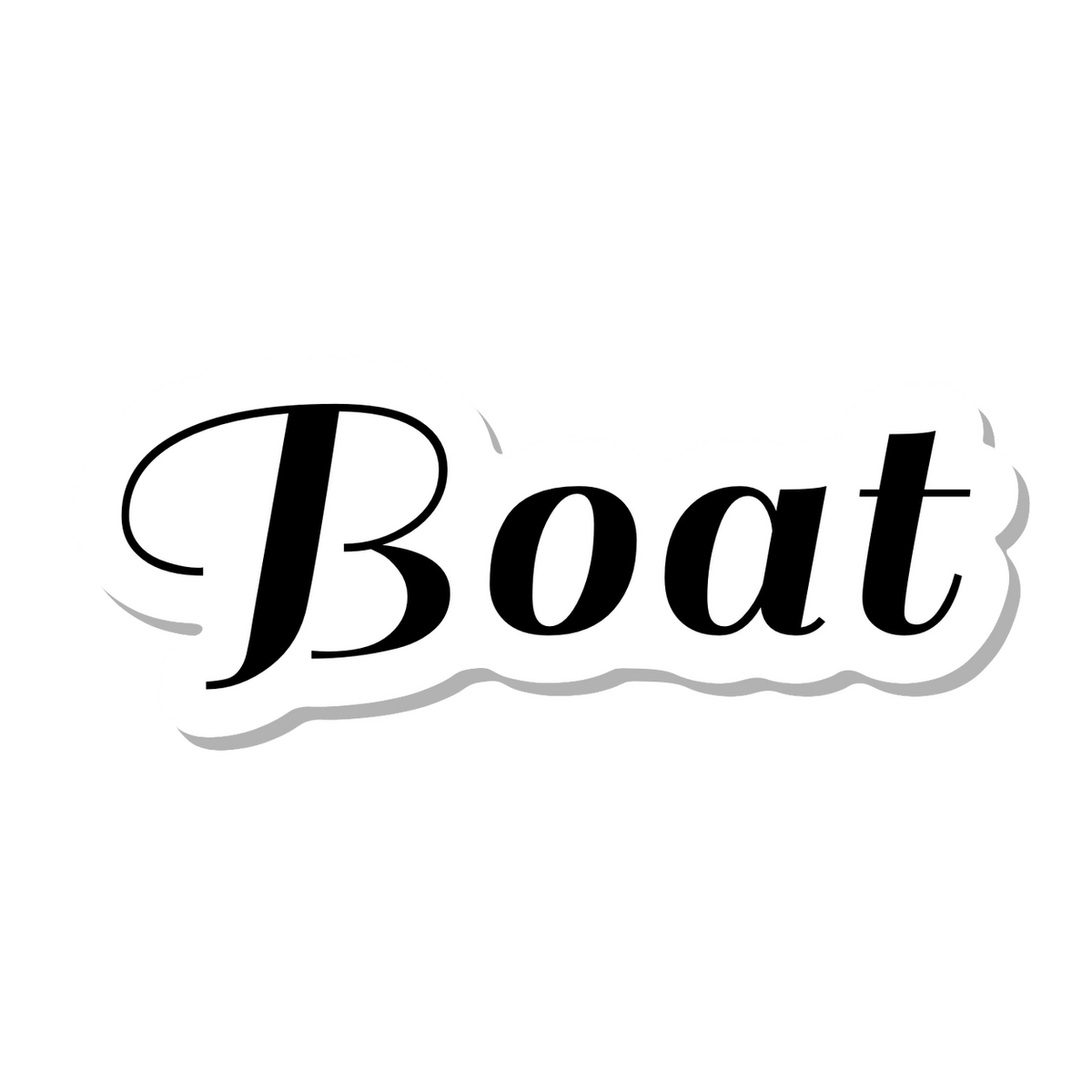 Boat die-cut sticker