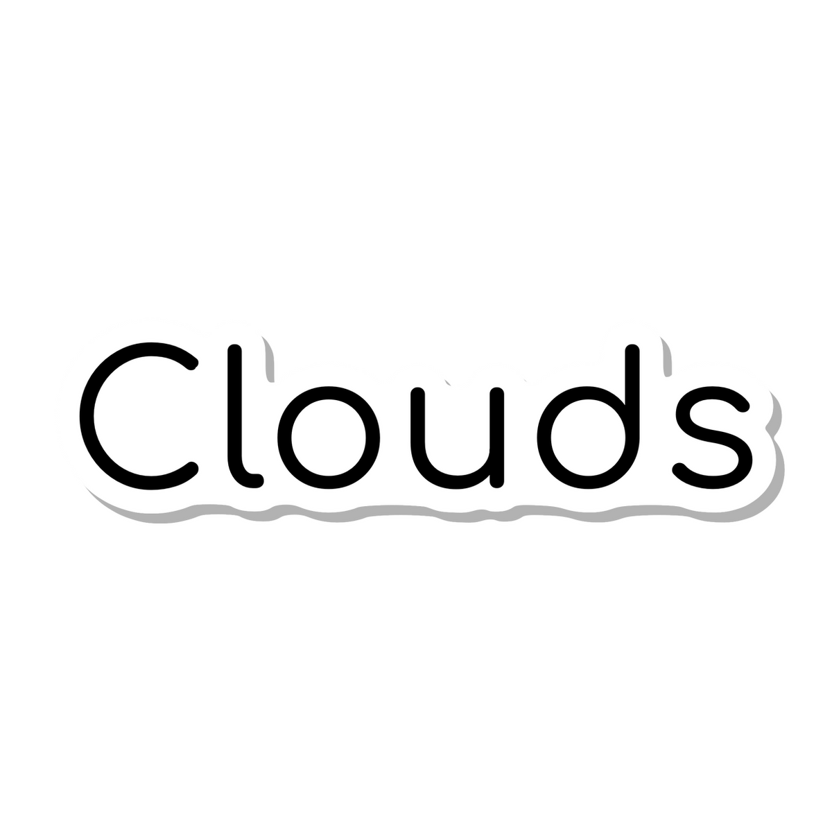 Clouds die-cut sticker