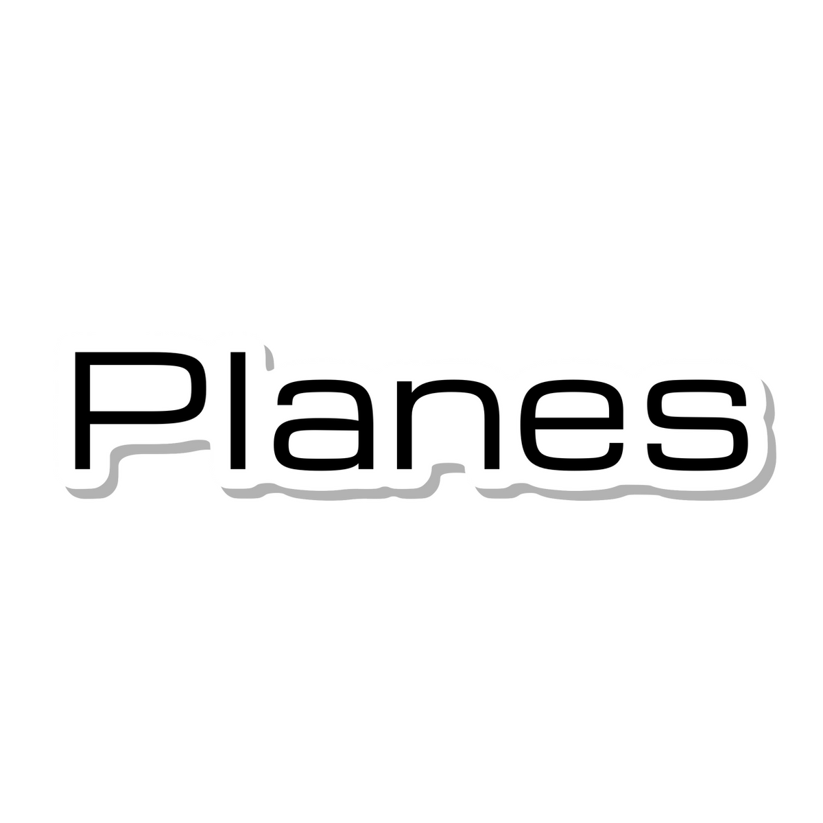 Planes die-cut sticker