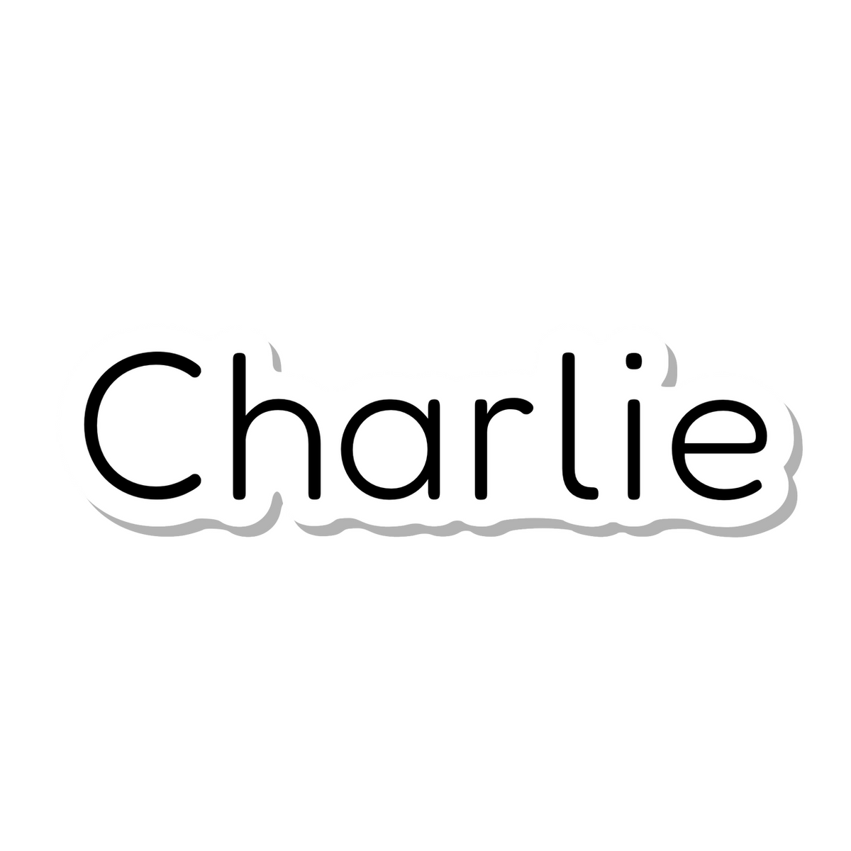 Charlie die-cut sticker