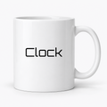 Clock Mug in white