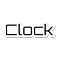 Clock die-cut sticker