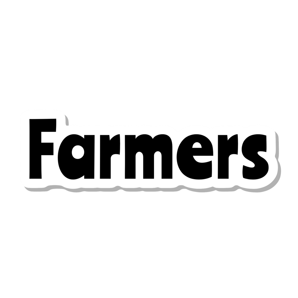 Farmers die-cut sticker