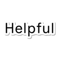 Helpful die-cut sticker