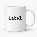 Label Mug in white