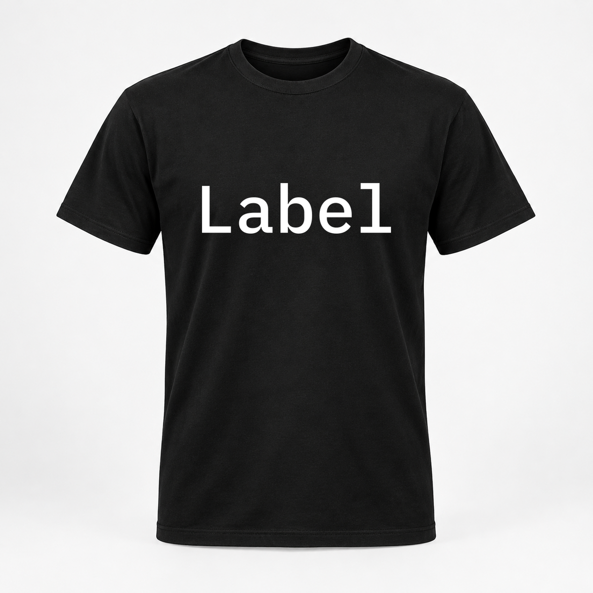 Label T-Shirt in black