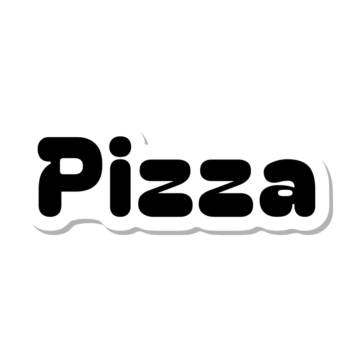 Pizza die-cut sticker