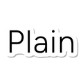 Plain die-cut sticker