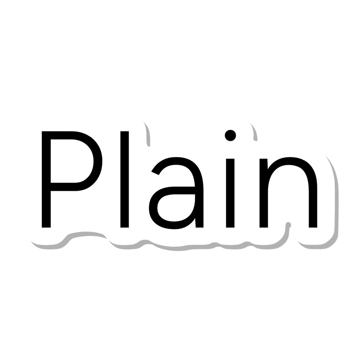 Plain die-cut sticker
