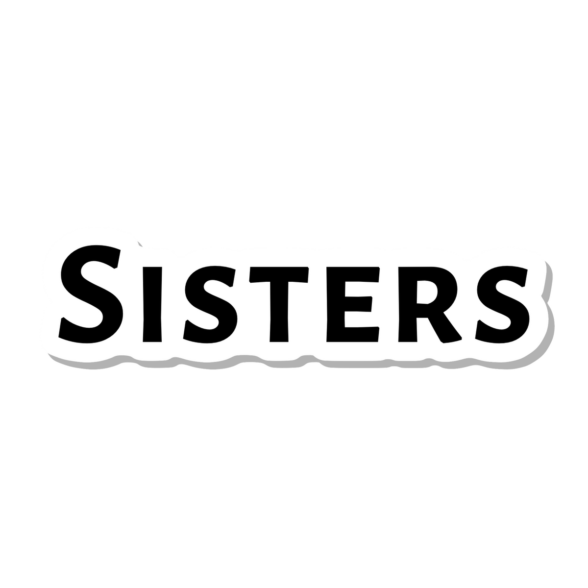 Sisters die-cut sticker
