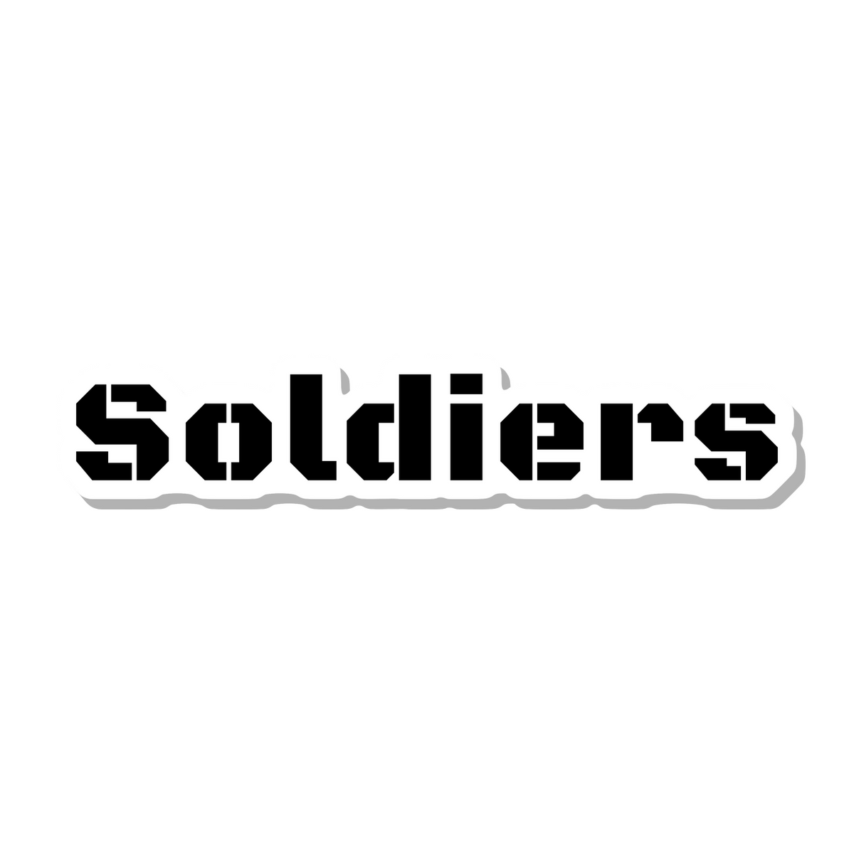 Soldiers die-cut sticker