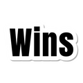 Wins die-cut sticker
