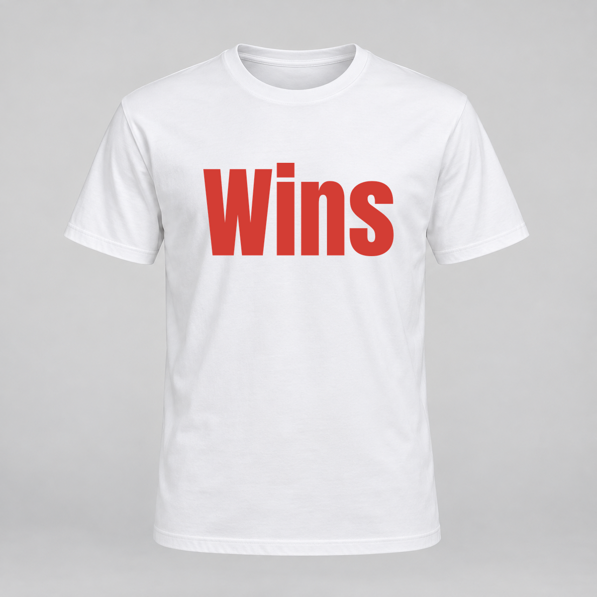 Wins T-Shirt in white with red text