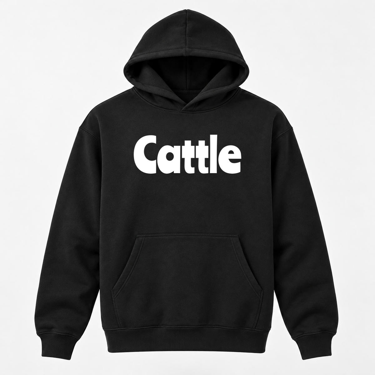 Cattle Hoodie in black