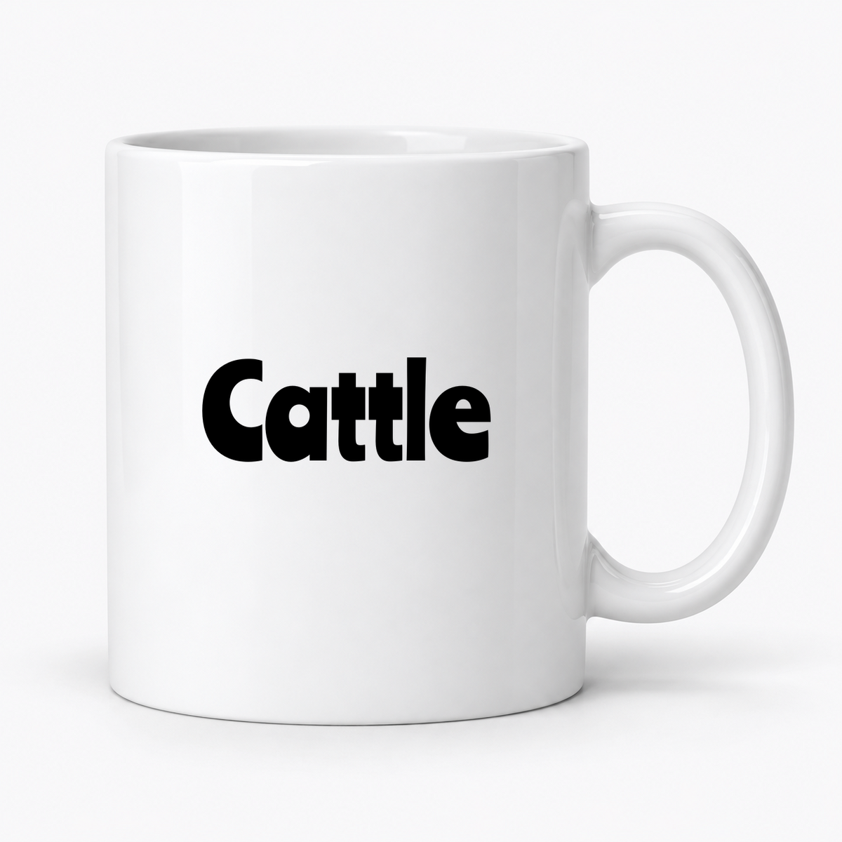 Cattle Mug in white