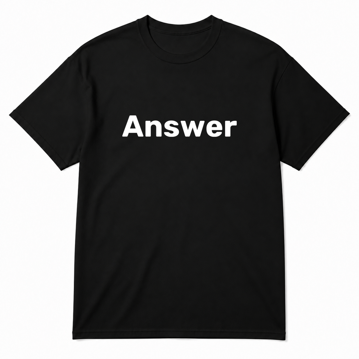 Answer T-Shirt in black