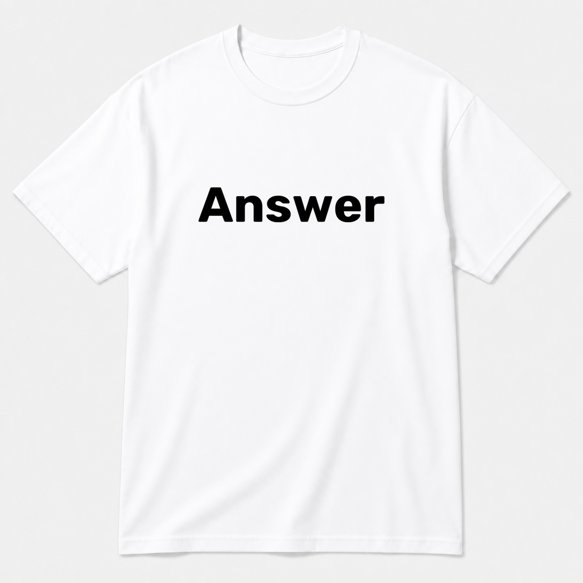 Answer T-Shirt in white