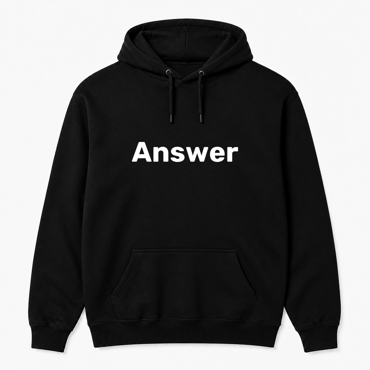 Answer Hoodie in black