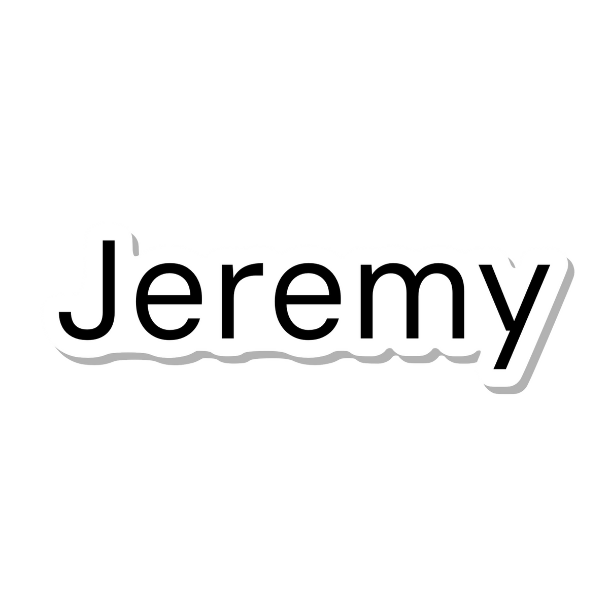 Jeremy die-cut sticker